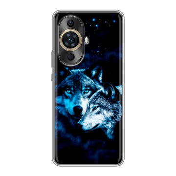 Силиконовый чехол на Huawei Nova 11 Pro с принтом Волки Силиконовый чехол на Huawei Nova 11 Pro с принтом Волки