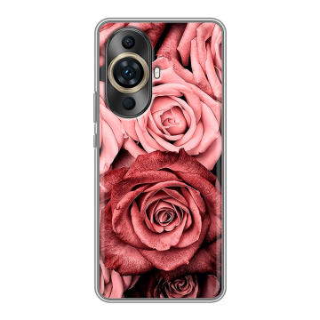 Силиконовый чехол на Huawei Nova 11 Pro с принтом Цветы розы Силиконовый чехол на Huawei Nova 11 Pro с принтом Цветы розы