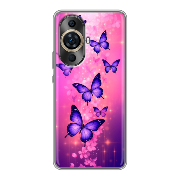 Силиконовый чехол на Huawei Nova 11 Pro с принтом Бабочки Силиконовый чехол на Huawei Nova 11 Pro с принтом Бабочки