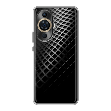 Силиконовый чехол на Huawei Nova 11 Pro с принтом Текстура металла