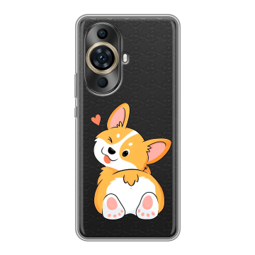 Силиконовый чехол на Huawei Nova 11 Pro с принтом Корги Силиконовый чехол на Huawei Nova 11 Pro с принтом Корги