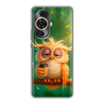 Силиконовый чехол на Huawei Nova 11 Pro с принтом сова