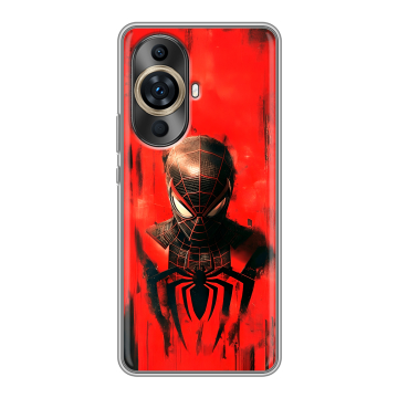 Силиконовый чехол на Huawei Nova 11 Pro с принтом человек паук spiderman Силиконовый чехол на Huawei Nova 11 Pro с принтом человек паук spiderman