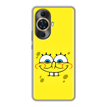Силиконовый чехол на Huawei Nova 11 Pro с принтом спанчбоб спанч боб