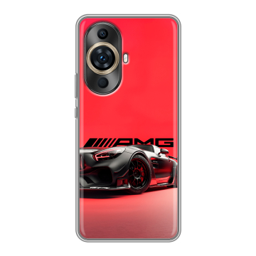 Силиконовый чехол на Huawei Nova 11 Pro с принтом Мерседес Mercedes AMG Силиконовый чехол на Huawei Nova 11 Pro с принтом Мерседес Mercedes AMG