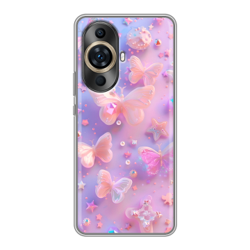 Силиконовый чехол на Huawei Nova 11 Pro с принтом Бабочки