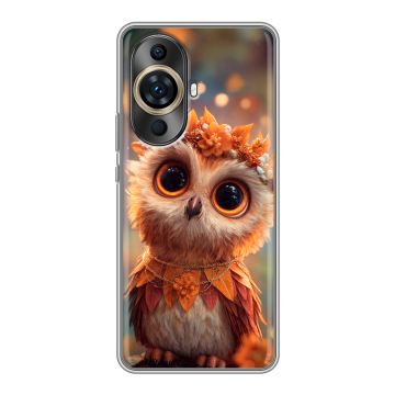 Силиконовый чехол на Huawei Nova 11 Pro с принтом Милая сова