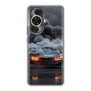 Силиконовый чехол на Huawei Nova 11 Pro с принтом BMW БМВ
