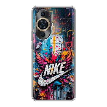 Силиконовый чехол на Huawei Nova 11 Pro с принтом Nike Найк Силиконовый чехол на Huawei Nova 11 Pro с принтом Nike Найк