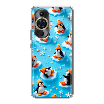 Силиконовый чехол на Huawei Nova 11 Pro с принтом Новый год