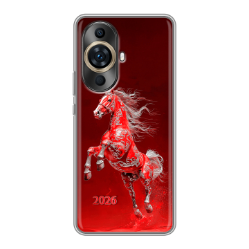 Силиконовый чехол на Huawei Nova 11 Pro с принтом Новый год
