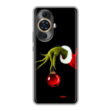 Силиконовый чехол на Huawei Nova 11 Pro с принтом Новый год Гринч
