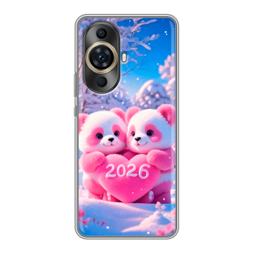 Силиконовый чехол на Huawei Nova 11 Pro с принтом Новый год