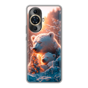 Силиконовый чехол на Huawei Nova 11 Pro с принтом Новый год