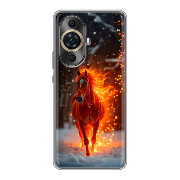Силиконовый чехол на Huawei Nova 11 Pro с принтом Новый год