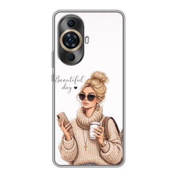 Силиконовый чехол на Huawei Nova 11 Pro с принтом женский Силиконовый чехол на Huawei Nova 11 Pro с принтом женский