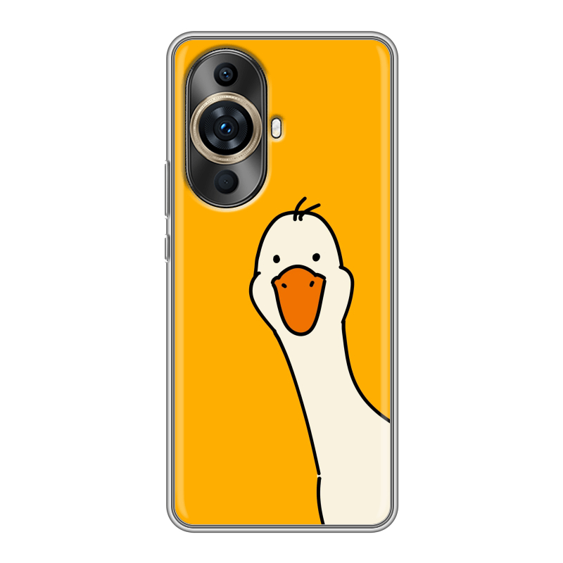 Силиконовый чехол на Huawei Nova 11 Pro с принтом Утка Силиконовый чехол на Huawei Nova 11 Pro с принтом Утка