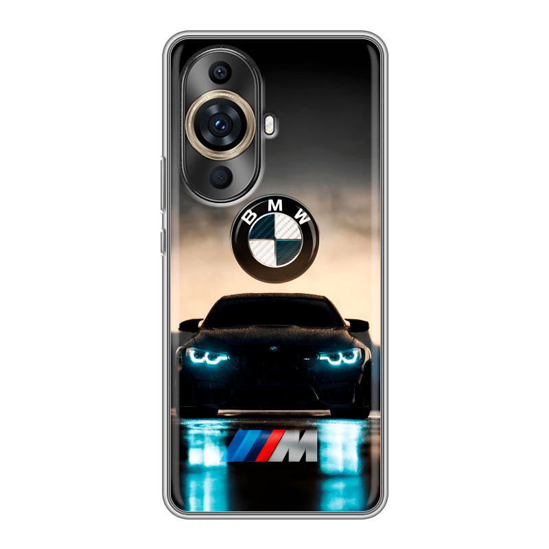 Силиконовый чехол на Huawei Nova 11 Pro с принтом БМВ BMW Силиконовый чехол на Huawei Nova 11 Pro с принтом БМВ BMW