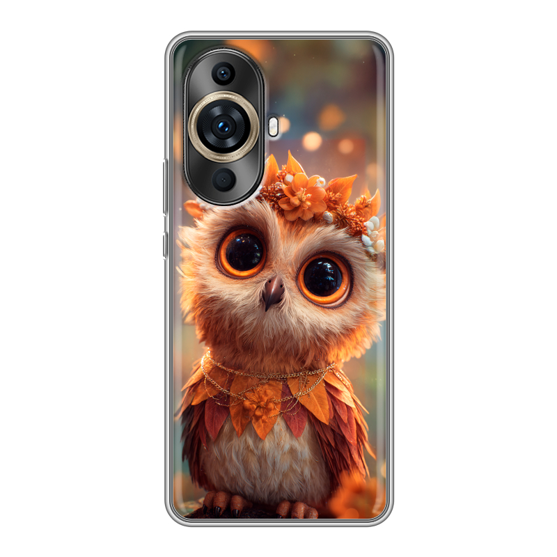 Силиконовый чехол на Huawei Nova 11 Pro с принтом Милая сова Силиконовый чехол на Huawei Nova 11 Pro с принтом Милая сова