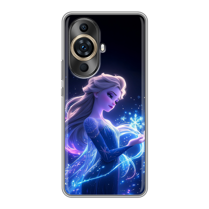 Силиконовый противоударный чехол на Huawei Nova 11 Pro с принтом Холодное сердце Frozen Силиконовый противоударный чехол на Huawei Nova 11 Pro с принтом Холодное сердце Frozen