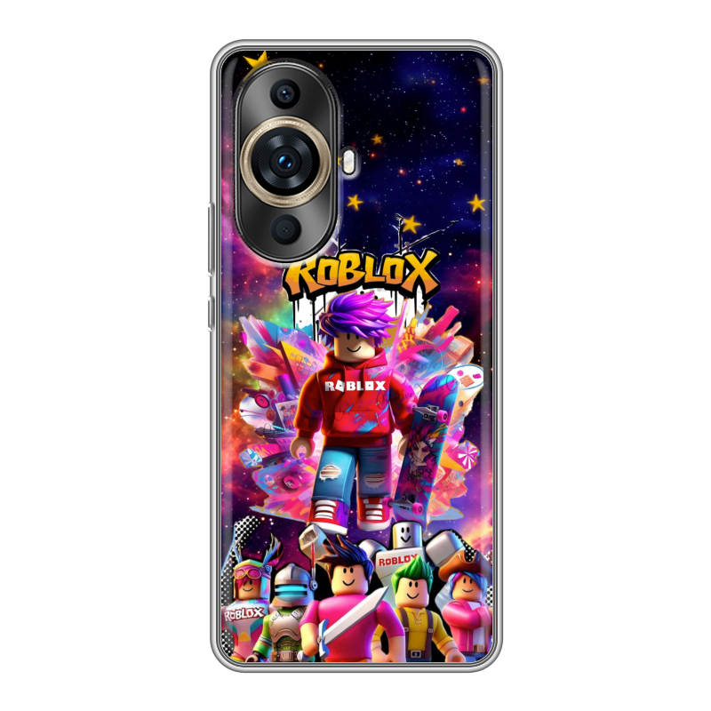 Силиконовый противоударный чехол на Huawei Nova 11 Pro с принтом Roblox Роблокс Силиконовый противоударный чехол на Huawei Nova 11 Pro с принтом Roblox Роблокс