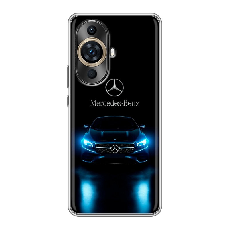 Силиконовый чехол на Huawei Nova 11 Pro с принтом Mercedes Мерседес Силиконовый чехол на Huawei Nova 11 Pro с принтом Mercedes Мерседес