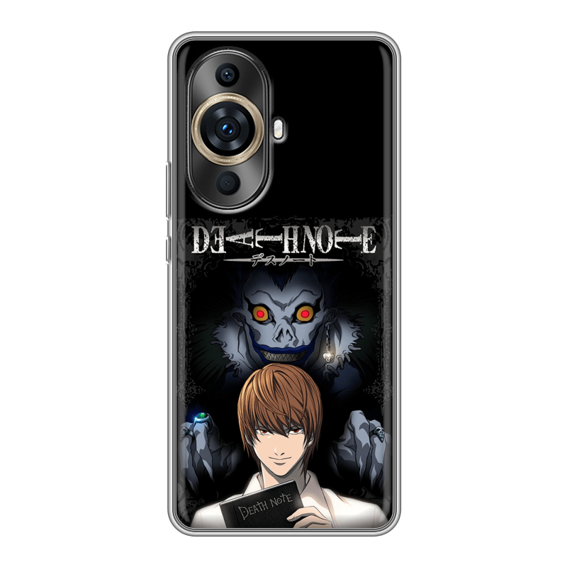 Силиконовый чехол на Huawei Nova 11 Pro с принтом Death note Тетрадь смерти Силиконовый чехол на Huawei Nova 11 Pro с принтом Death note Тетрадь смерти