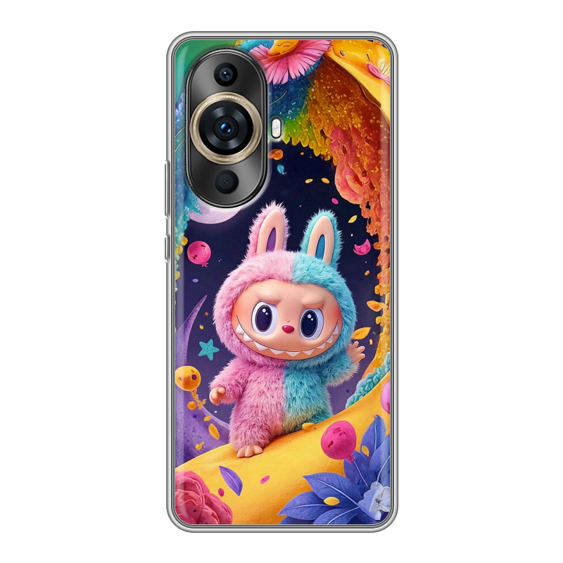 Силиконовый противоударный чехол на Huawei Nova 11 Pro с принтом Labubu Лабубу Силиконовый противоударный чехол на Huawei Nova 11 Pro с принтом Labubu Лабубу