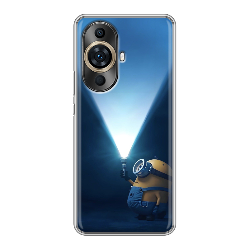 Силиконовый противоударный чехол на Huawei Nova 11 Pro с принтом Миньоны Силиконовый противоударный чехол на Huawei Nova 11 Pro с принтом Миньоны