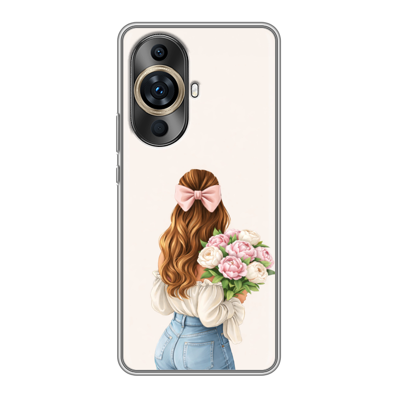 Силиконовый противоударный чехол на Huawei Nova 11 Pro с принтом женский Силиконовый противоударный чехол на Huawei Nova 11 Pro с принтом женский