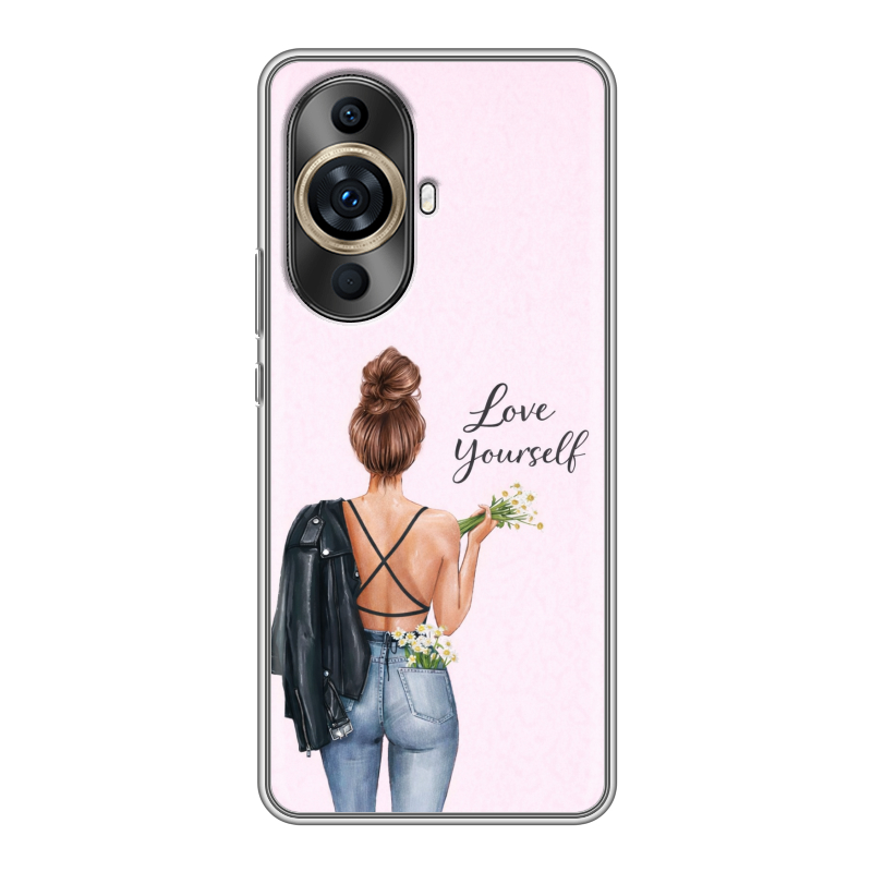 Силиконовый противоударный чехол на Huawei Nova 11 Pro с принтом женский Силиконовый противоударный чехол на Huawei Nova 11 Pro с принтом женский