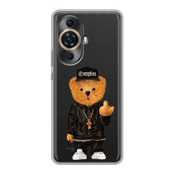 Силиконовый чехол на Huawei Nova 11 Ultra с принтом Мишка