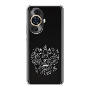 Силиконовый чехол на Huawei Nova 11 Ultra с принтом Герб России