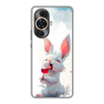Силиконовый чехол на Huawei Nova 11 Ultra с принтом кролик зайчик