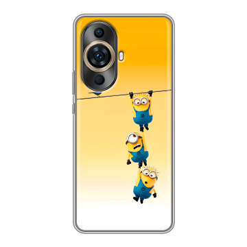 Силиконовый чехол на Huawei Nova 11 Ultra с принтом Миньоны