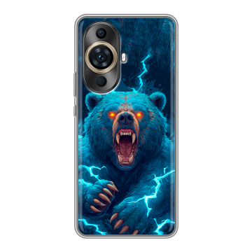 Силиконовый чехол на Huawei Nova 11 Ultra с принтом Медведь