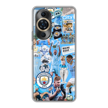 Силиконовый чехол на Huawei Nova 11 Ultra с принтом Man City Манчестер Сити