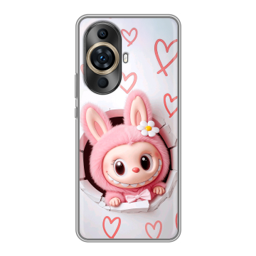 Силиконовый чехол на Huawei Nova 11 Ultra с принтом Labubu Лабубу