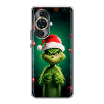 Силиконовый чехол на Huawei Nova 11 Ultra с принтом Гринч Новый год Рождество