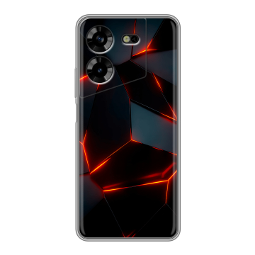 Силиконовый чехол на Tecno Pova 5 4G с принтом Яркие абстракции Силиконовый чехол на Tecno Pova 5 4G с принтом Яркие абстракции