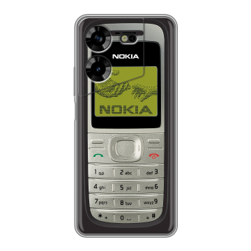 Силиконовый чехол на Tecno Pova 5 4G с принтом Ретро Нокия Силиконовый чехол на Tecno Pova 5 4G с принтом Ретро Нокия