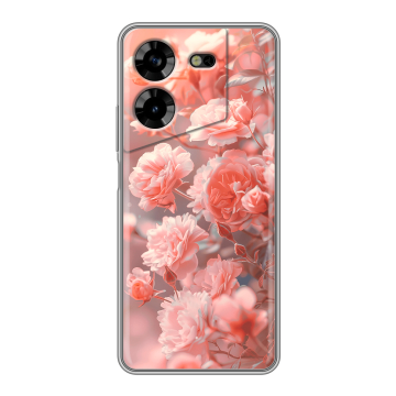 Силиконовый чехол на Tecno Pova 5 4G с принтом Розы цветы Силиконовый чехол на Tecno Pova 5 4G с принтом Розы цветы