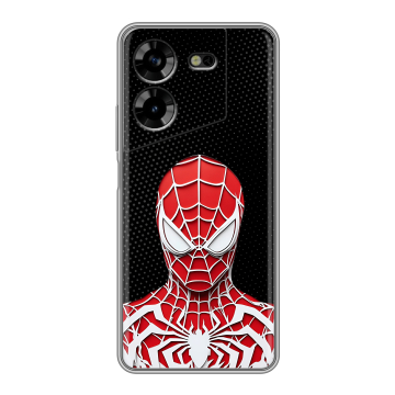 Силиконовый чехол на Tecno Pova 5 4G с принтом человек паук spiderman