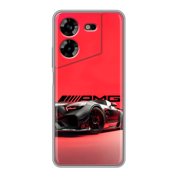 Силиконовый чехол на Tecno Pova 5 4G с принтом Мерседес Mercedes AMG Силиконовый чехол на Tecno Pova 5 4G с принтом Мерседес Mercedes AMG