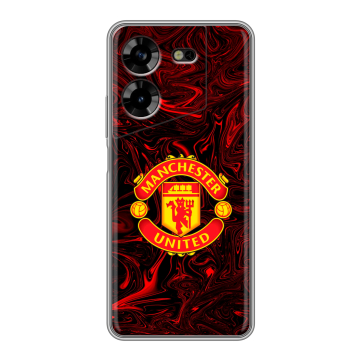 Силиконовый чехол на Tecno Pova 5 4G с принтом Manchester United Силиконовый чехол на Tecno Pova 5 4G с принтом Manchester United