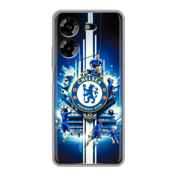 Силиконовый чехол на Tecno Pova 5 4G с принтом Chelsea Челси Силиконовый чехол на Tecno Pova 5 4G с принтом Chelsea Челси