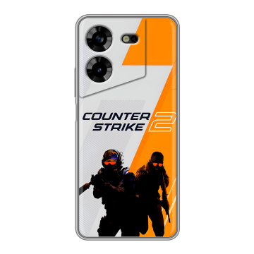 Силиконовый чехол на Tecno Pova 5 4G с принтом Counter Strike