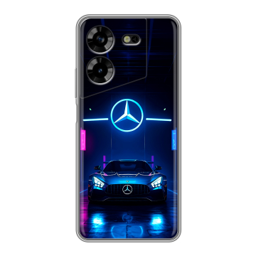 Силиконовый чехол на Tecno Pova 5 4G с принтом Mercedes Мерседес Силиконовый чехол на Tecno Pova 5 4G с принтом Mercedes Мерседес