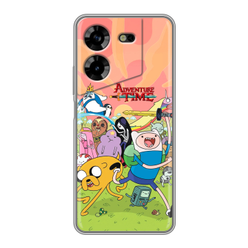 Силиконовый чехол на Tecno Pova 5 4G с принтом Adventure time Время приключений Силиконовый чехол на Tecno Pova 5 4G с принтом Adventure time Время приключений
