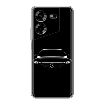 Силиконовый чехол на Tecno Pova 5 4G с принтом Mercedes Мерседес Силиконовый чехол на Tecno Pova 5 4G с принтом Mercedes Мерседес